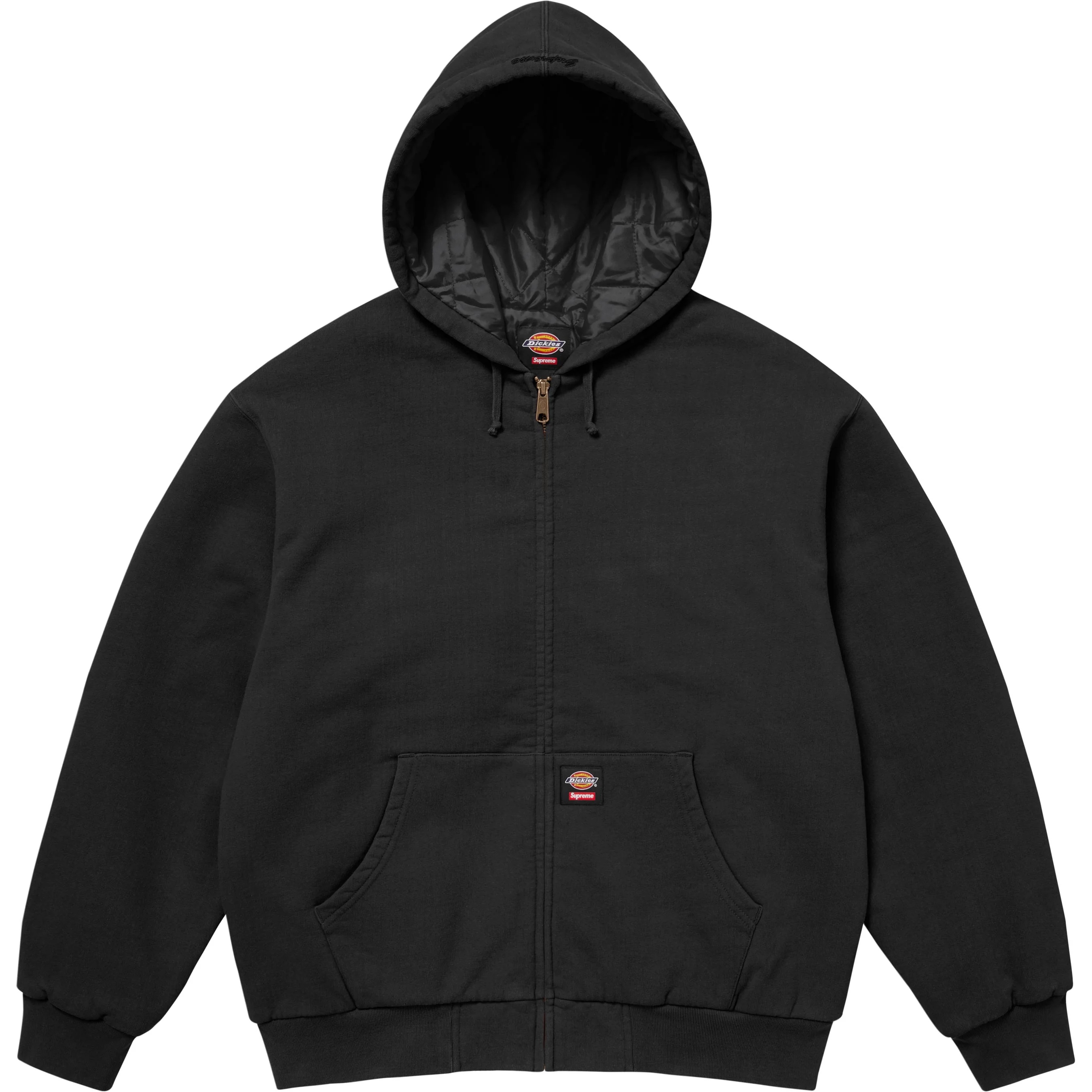 Supreme®/Dickies® Quilted Lined Zip Up Hooded Sweatshirt view 4